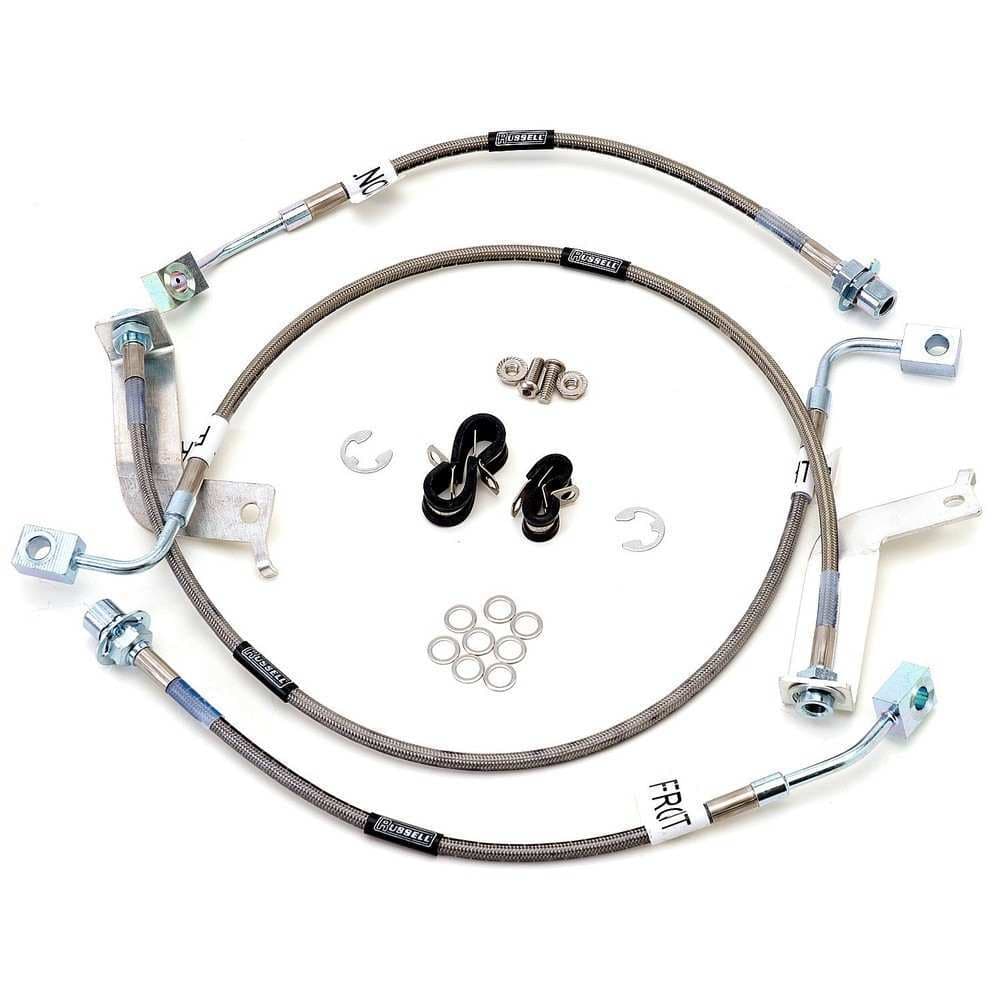 Brake Hydraulic Hose Kit Russell fits 99-01 Ford Mustang for Ford 1999 4.6L V8 G